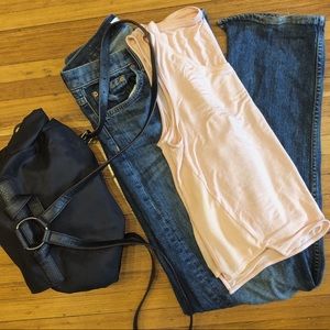 Zara Light Pink Tank Top with Mesh Inset